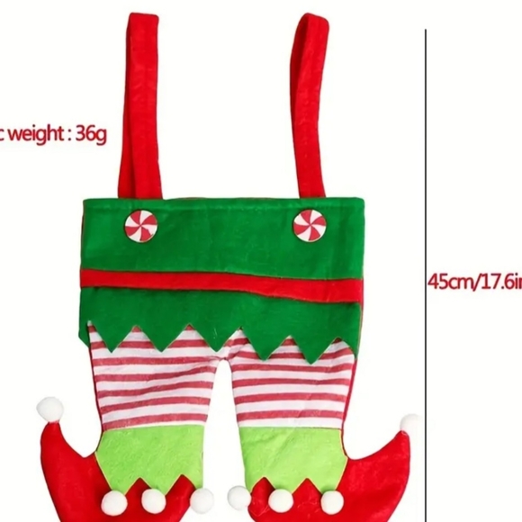 set of 2 Elf stockings - Picture 3 of 3